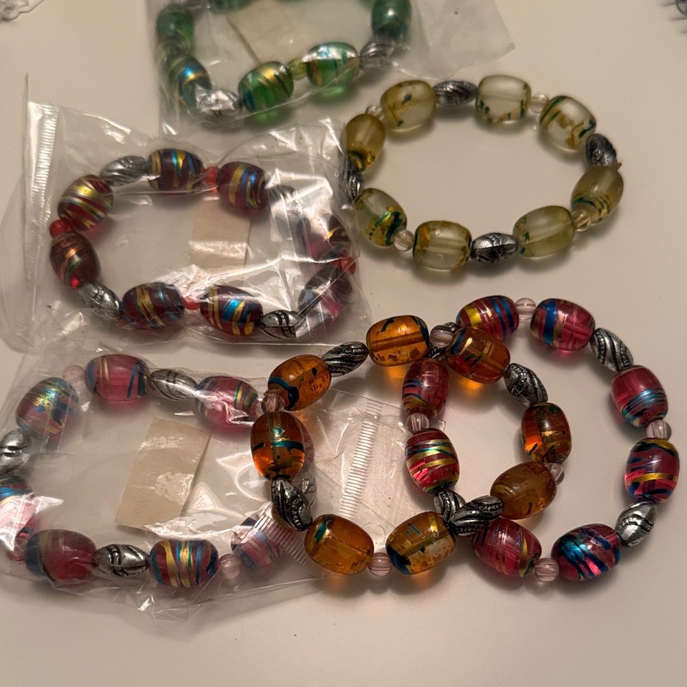 Colorful Beaded Bracelets Set